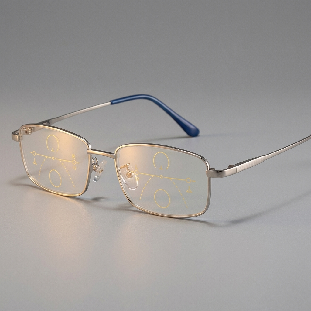 Progressive Multifokal-Lesebrille - Seitenansicht