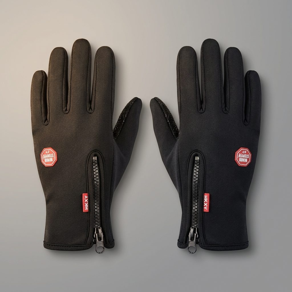 Beheizte Touchscreen-Winterhandschuhe - Draufsicht