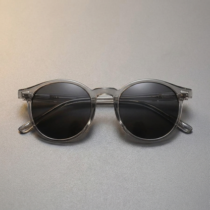 Runde Schildpatt-Sonnenbrille - Draufsicht