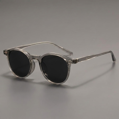 Runde Schildpatt-Sonnenbrille - Seitenansicht